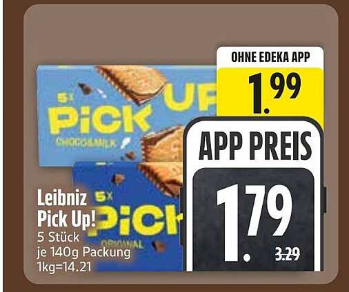 Leibniz Pick Up! 5 Stück je 140g Packung 1kg=14.21