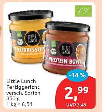 Little Lunch Fertiggericht versch. Sorten 350 g 1 kg = 8,54
