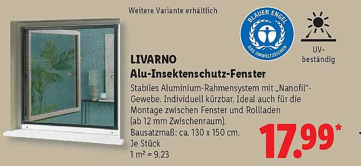 LIVARNO Alu-Insektenschutz-Fenster