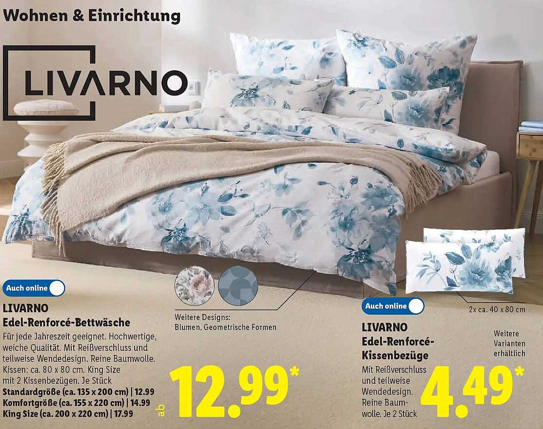 LIVARNO Edel-Renforcé-Bettwäsche