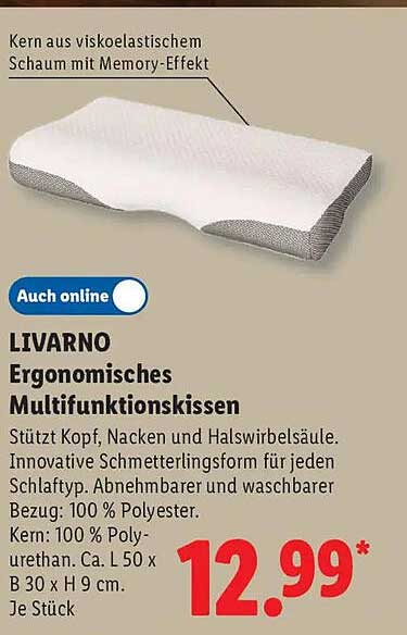 LIVARNO Ergonomisches Multifunktionskissen