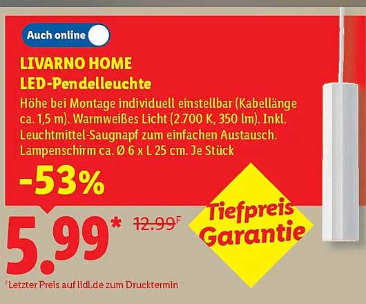 LIVARNO HOME LED-Pendelleuchte