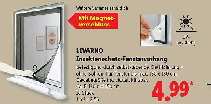 LIVARNO Insektenschutz-Fenstervorhang