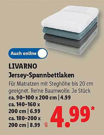 LIVARNO Jersey-Spannbettlaken