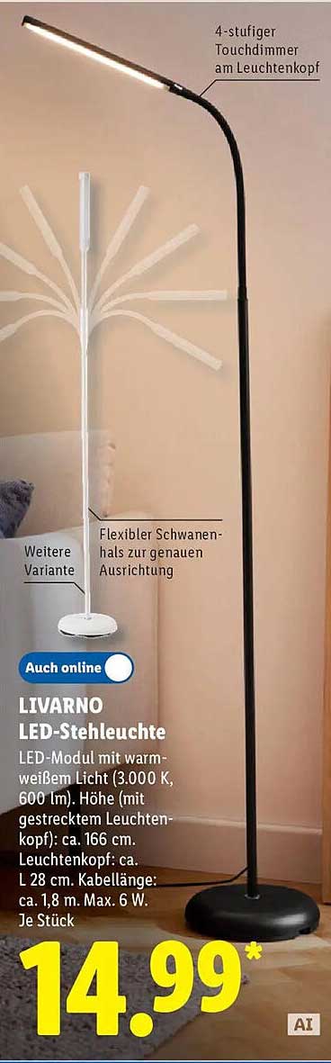 LIVARNO LED-Stehleuchte