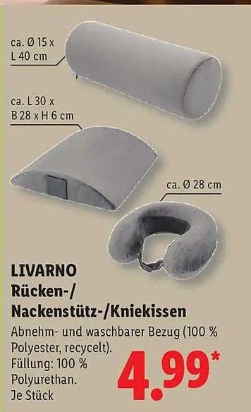 LIVARNO Rücken-/Nackenstütz-/Kniekissen