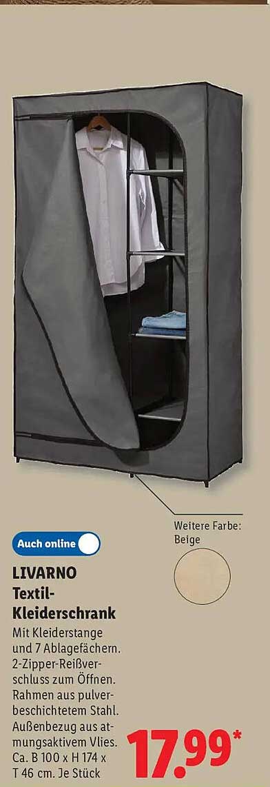 LIVARNO Textil-Kleiderschrank