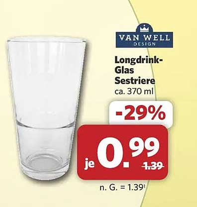 Longdrink-Glas Sestriere ca. 370 ml