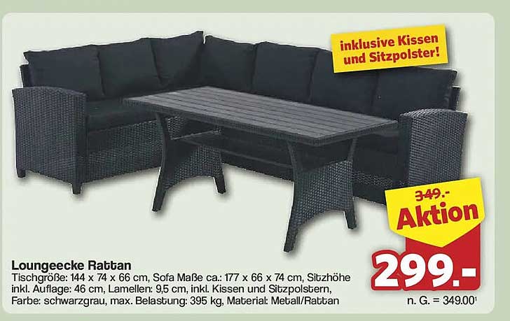 Loungescke Rattan