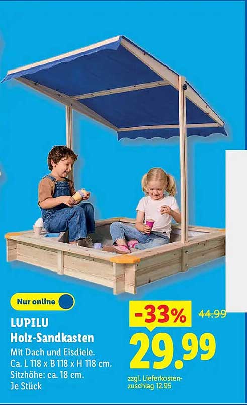 LUPILU Holz-Sandkasten