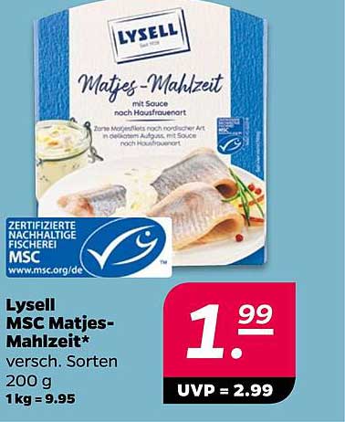 Lysell MSC Matjes-Mahlzeit* versch. Sorten 200 g