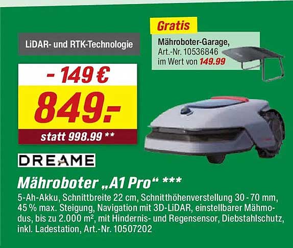 Mähroboter „A1 Pro“