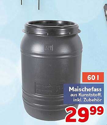 Maischefass aus Kunststoff, inkl. Zubehör