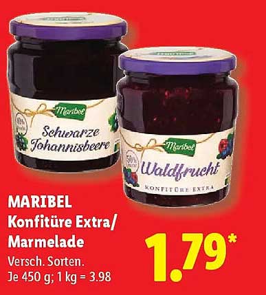 MARIBEL Konfitüre Extra/Marmelade