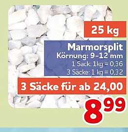 Marmorsplit Körnung: 9-12 mm