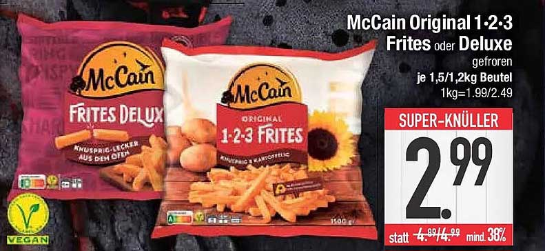 McCain Original 1·2·3 Frites oder Deluxe gefroren