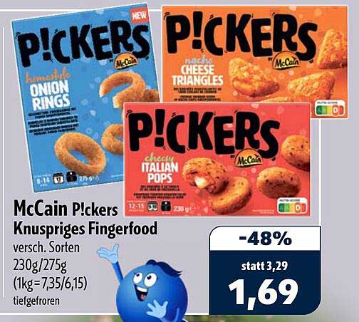 McCain Pickers Knuspriges Fingerfood versch. Sorten 230g/275g (1kg=7,35/6,15) tiefgefroren