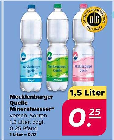 Mecklenburger Quelle Mineralwasser* versch. Sorten