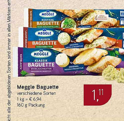 Meggle Baguette verschiedene Sorten