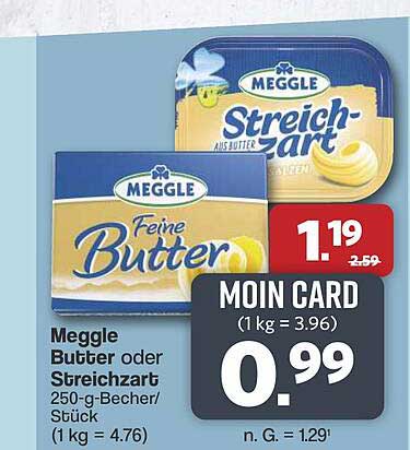 Meggle Butter oder Streichzart