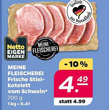 MEINE FLEISCHEREI Frische Stielkotelett vom Schwein*