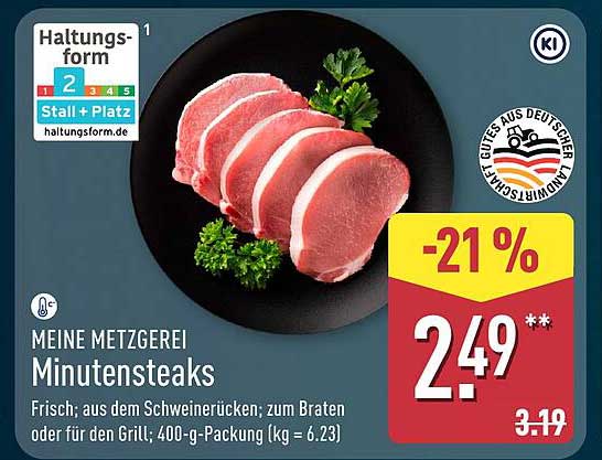 MEINE METZGEREI Minutensteaks