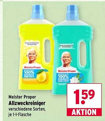 Meister Proper Allzweckreiniger verschiedene Sorten, je 1 l-Flasche