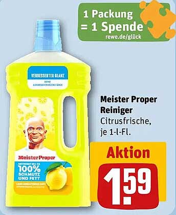 Meister Proper Reiniger Citrusfrische, je 1-l-Fl.