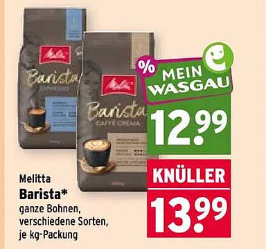 Melitta Barista* ganze Bohnen, verschiedene Sorten, je kg-Packung