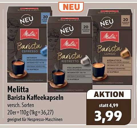 Melitta Barista Kaffeekapseln