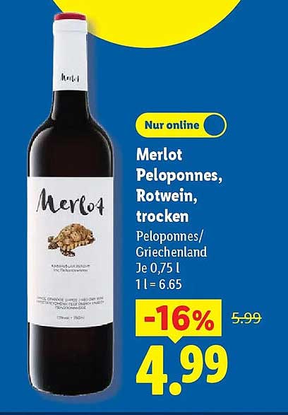 Merlot Peloponnes, Rotwein, trocken