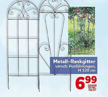 Metall-Rankgitter versch. Ausführungen, H 120 cm