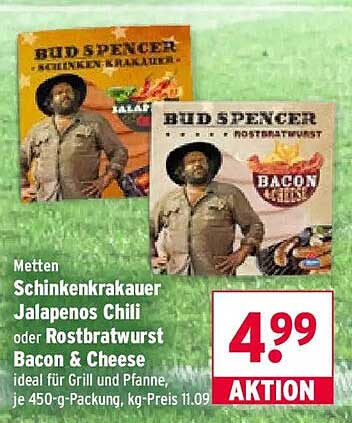 Metten Schinkenkracher Jalapenos Chili oder Rostbratwurst Bacon & Cheese