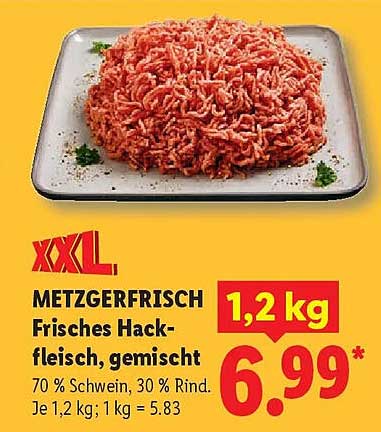 METZGERFRISCH Frisches Hackfleisch, gemischt