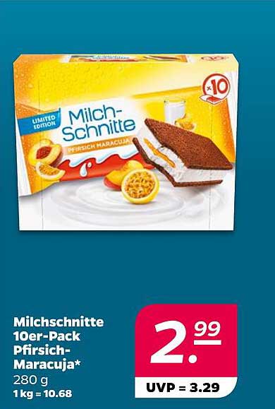 Milchschnitte 10er-Pack Pfirsich-Maracuja*