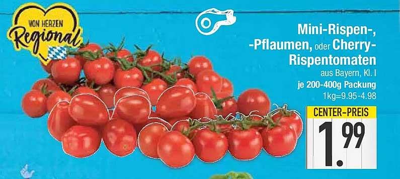Mini-Rispen-, -Pflaumen-, oder Cherry-Rispentomaten
