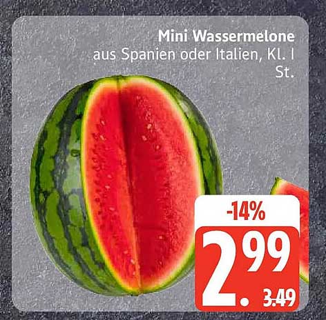 Mini Wassermelone aus Spanien oder Italien, Kl. I St.