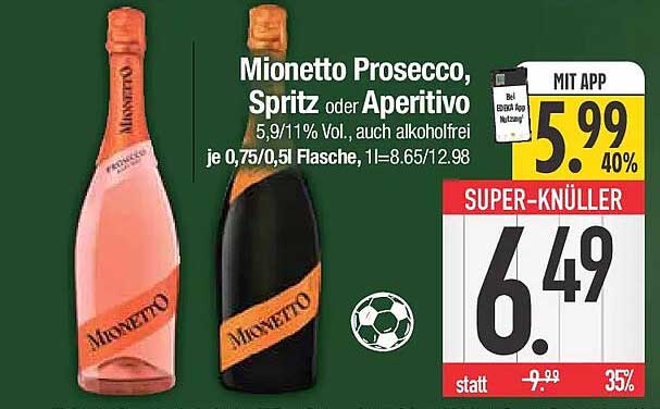 Mionetto Prosecco, Spritz oder Aperitivo