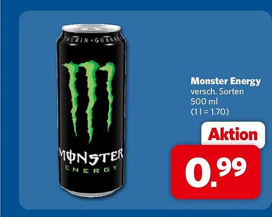 Monster Energy versch. Sorten 500 ml (1 l = 1.70)
