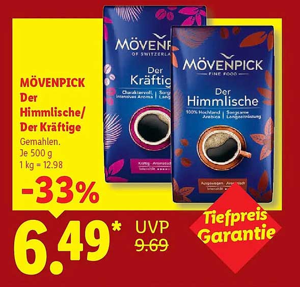 MÖVENPICK Der Himmlische/ Der Kräftige Gemahlen, Je 500 g