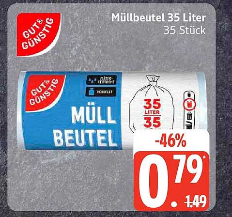 Müllbeutel 35 Liter 35 Stück