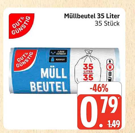 Müllbeutel 35 Liter 35 Stück