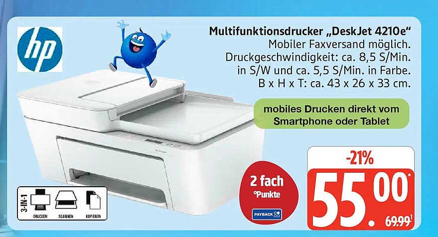 Multifunktionsdrucker „DeskJet 4210e“