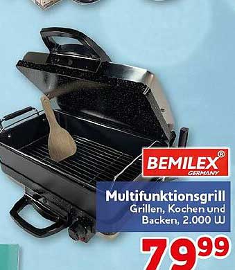 Multifunktionsgrill Grillen, Kochen und Backen, 2.000 W