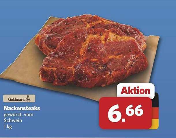 Nackensteaks gewürzt, vom Schwein 1 kg