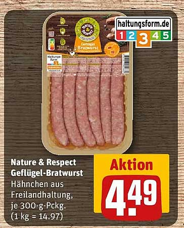 Nature & Respect Geflügel-Bratwurst