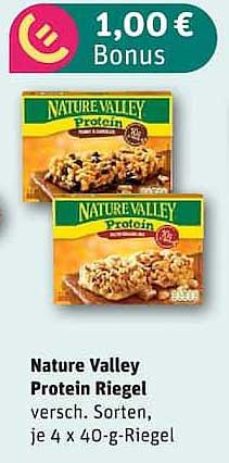 Nature Valley Protein Riegel versch. Sorten, je 4 x 40-g-Riegel