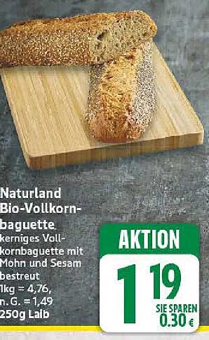 Naturland Bio-Vollkornbaguette