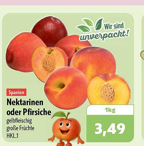 Nektarinen oder Pfirsiche