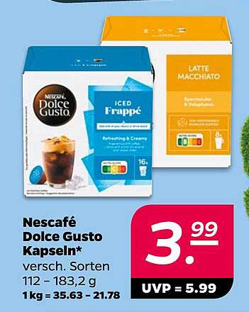 Nescafé Dolce Gusto Kapseln* versch. Sorten 112 - 183,2 g 1kg = 35.63 - 21.78